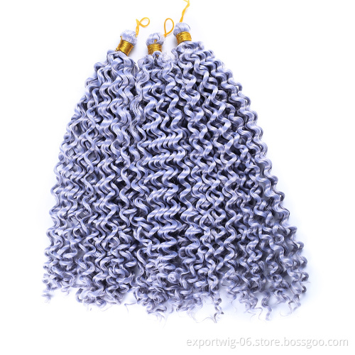 Wholesale  Water Wave Hair Deep Water Wave Bundles Crochet Hair Water Weave Ombre Crochet Curly Hair